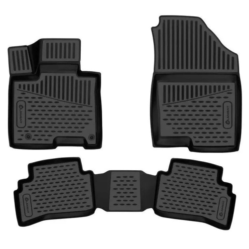 Коврики в салон Jetour X70 Plus  2020-, полиуретан 3D Element, Черный, Арт. ELEMENT3DA68798210K