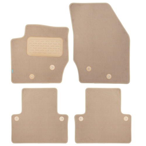 Коврики в салон Volvo XC90  2002-2006, текстильные Klever premium, Бежевый, Арт. KLEVER04500422112KH