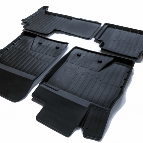 Коврики в салон Toyota Land Cruiser 200 2007-2012, резина 3D SRTK Premium, Черный, Арт. PR.TY.LC.200.07G.02X72