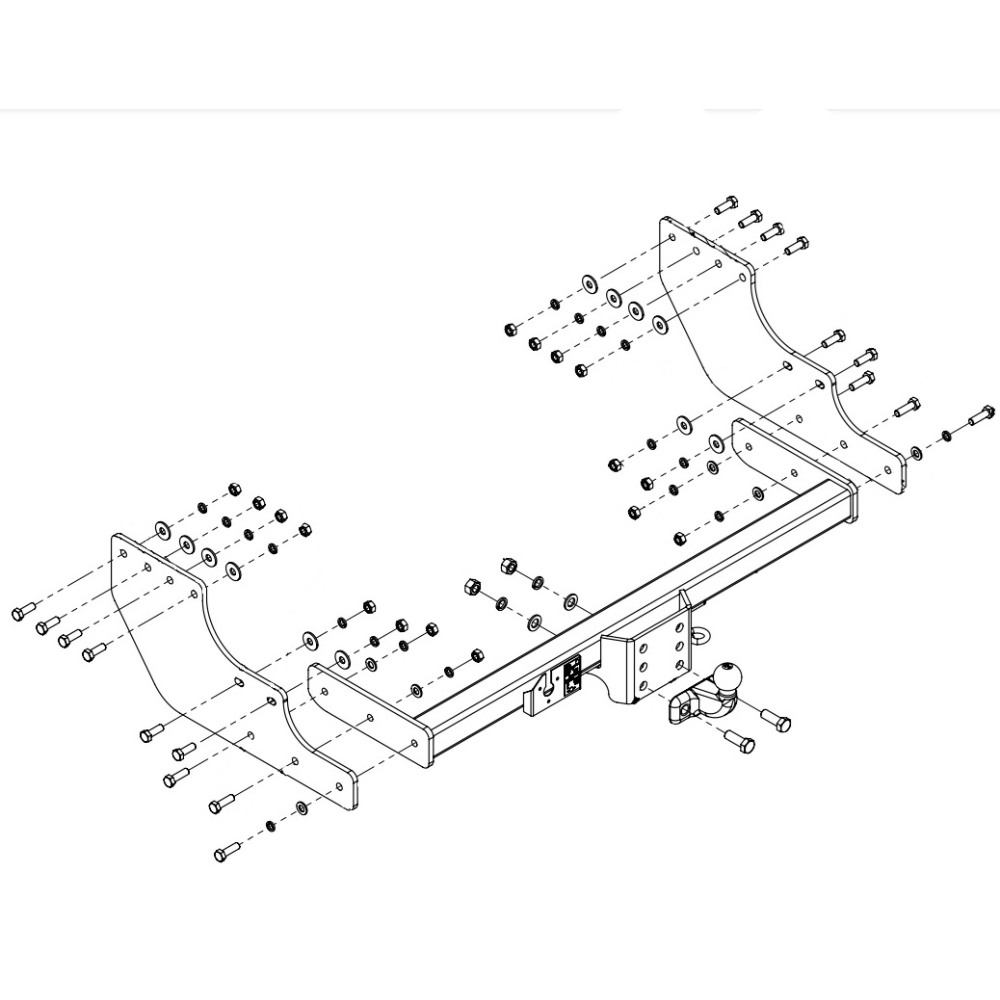 Фаркоп Mitsubishi L200 IV 2013-2015 FL IMIOLA Арт. Y025