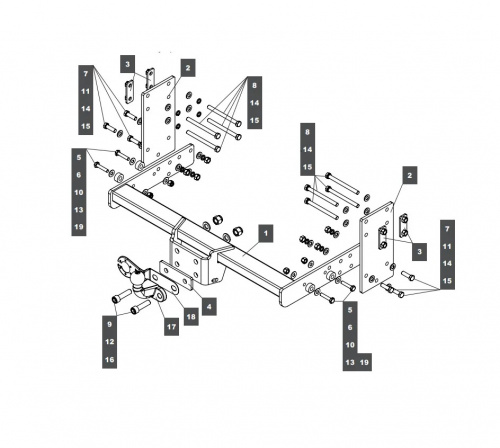 Фаркоп Volkswagen Crafter I 2006-2016 BALTEX Арт. 139310