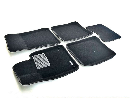 Коврики в салон Mercedes Maybach S (X222) 2014-2017, 3D ткань Euromat Business, Черный, Арт. EMC3D-003521