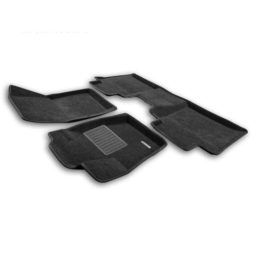 Коврики в салон Haval H5  2024-, 3D ткань Euromat Business, Черный, Арт. EMC3D001476