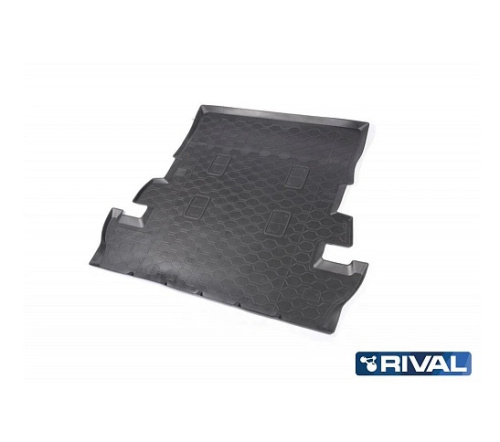 Коврик в багажник Toyota Land Cruiser 200 2007-2012, полиуретан Rival, Черный, 7 мест Арт. 15705001