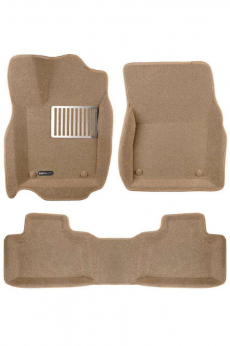 Коврики в салон Jeep Grand Cherokee  (WK2) 2010-2013, 3D ткань Euromat LUX, Бежевый, Арт. EM3D-002760T