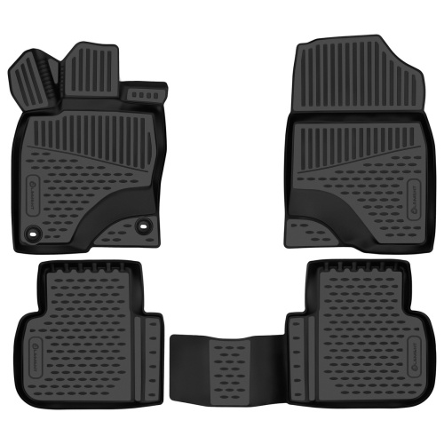 Коврики в салон Honda Civic 2021-2023, полиуретан 3D Element, Черный, Арт. ELEMENT3DAN0626210K