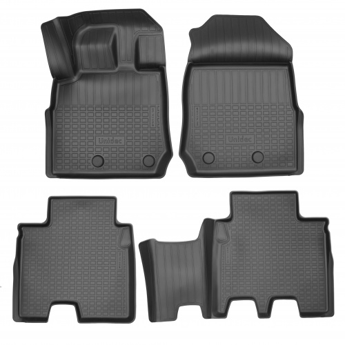 Коврики в салон Isuzu MU-X  2020-, полиуретан Norplast, Черный, 1 и 2 ряд Арт. NPA11C34560