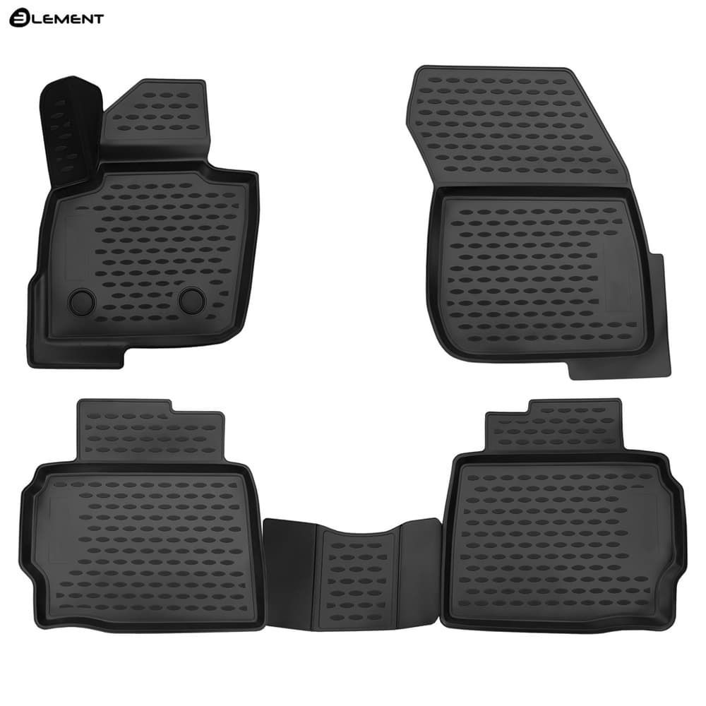 Коврики в салон Ford Mondeo  2012-2019 Седан, полиуретан 3D Element, Черный, Арт. NLC.3D.16.66.210k