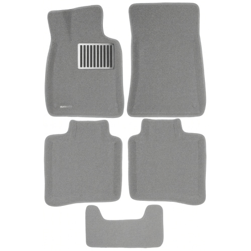 Коврики в салон Mercedes S (W222) 2013-2017, 3D ткань Euromat LUX, Светло-серый, Long Арт. EM3D003515S