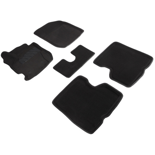 Коврики в салон Renault Samsung QM3 2013-2019, 3D ткань Seintex , Черный, Арт. 88696