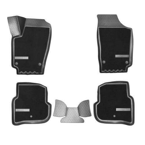 Коврики в салон Volkswagen Polo  2009-2015 3 дв., комбинированные 3D Norplast, Черный, Арт. NPA11C95421CM