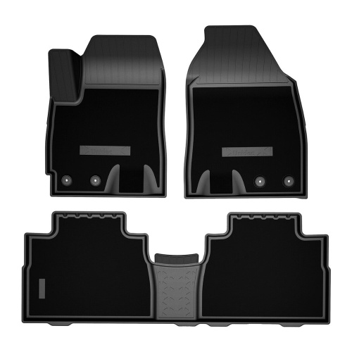 Коврики в салон Soueast S07 2024-, комбинированные Norplast, Черный, 1,2 ряд 2WD Арт. NPA11C825730CM