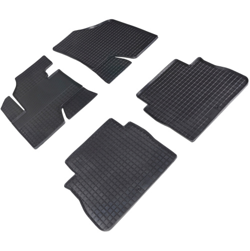 Коврики в салон Hyundai Santa Fe (CM) 2010-2012 FL, резина Seintex "сетка", Черный, Арт. 82015