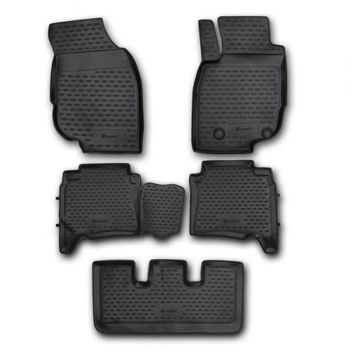 Коврики в салон Toyota Fortuner  2015-2020, полиуретан Element, Черный, Арт. NLC48110210K
