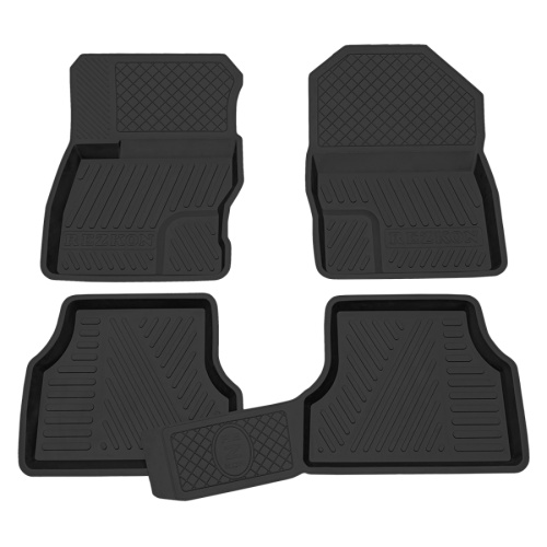 Коврики в салон Ford Focus  2008-2010 FL Кабриолет, резина Rezkon, Черный, Арт. 1016010100