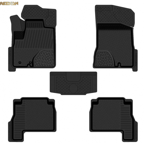 Коврики в салон Kia Sorento  (XM) 2009-2012, полиуретан Rezkon, Черный, Арт. 1021025200