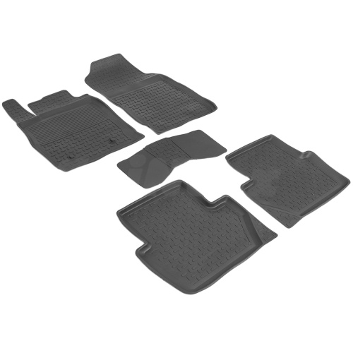 Коврики в салон Ford EcoSport 2003-2007, резина Seintex выс. борт, Черный, Арт. 86187