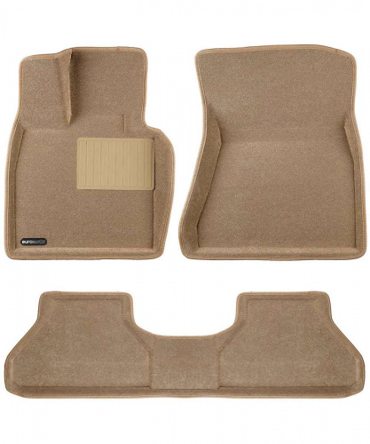 Коврики в салон BMW X5 (E70) 2006-2010, 3D ткань Euromat Business, Бежевый, Арт. EMC3D001212T
