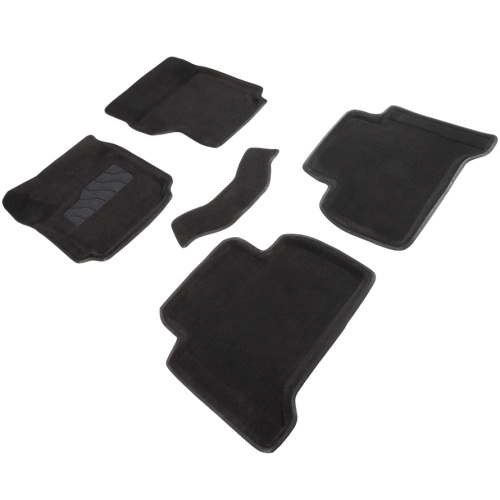 Коврики в салон Volkswagen Amarok  2010-2016, 3D ткань Seintex , Черный, Арт. 83736