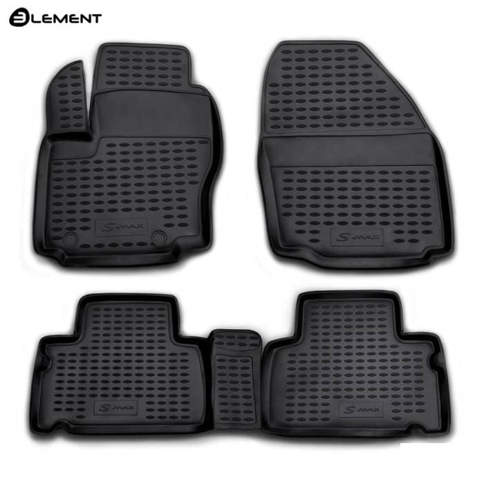 Коврики в салон Ford Galaxy  2006-2010, полиуретан Element, Черный, Арт. NLC.16.12.210