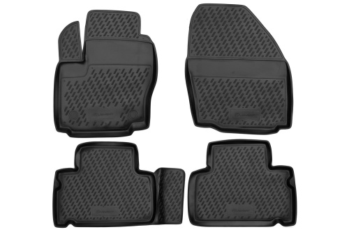Коврики в салон Ford S-MAX  2006-2010, полиуретан Element, Черный, Арт. s000.10