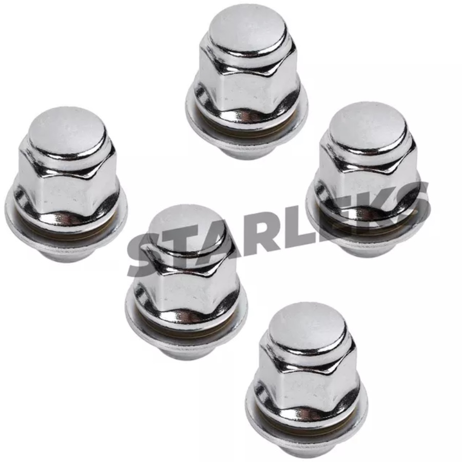 Гайка колеса M12x1.25 Прессшайба h-42мм закрытая, Хром, Ключ 21, (DTO) Арт. DTO02.Cr.12x1,25