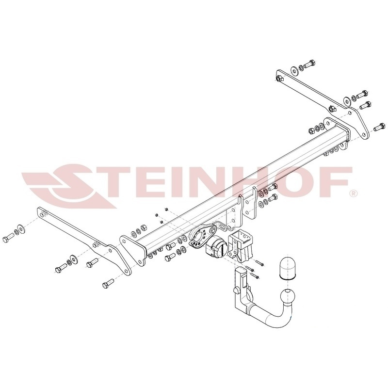 Фаркоп Toyota Prius (XW50) 2015-2020 в т.ч. Hybrid Steinhof Арт. T179