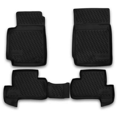 Коврики в салон Suzuki Grand Vitara 2005-2008 3 дв., полиуретан Element, Черный, Арт. CARSZK00007