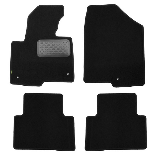 Коврики в салон Hyundai Santa Fe (DM) 2012-2016, текстильные Klever standart, Черный, Арт. KVR02205401210KH