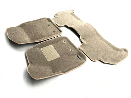 Коврики в салон Toyota Land Cruiser 200 2012-2015 FL1, 3D ткань Euromat Business, Бежевый, Арт. EMC3D005103T