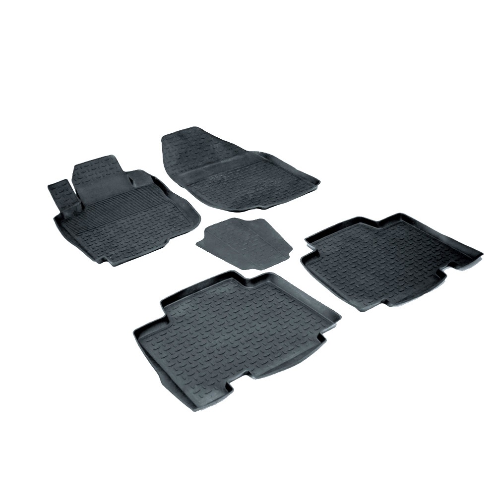 Коврики в салон Toyota RAV4 LWB (XA30) 2009-2013 FL1 Long, резина Seintex выс. борт, Черный, Арт. 01297
