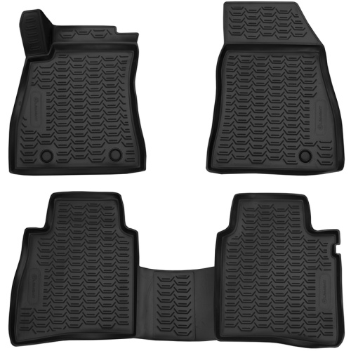 Коврики в салон Nissan Tiida 2015-2018, полиуретан 3D Element, Черный, Арт. ELEMENT3D3652210K
