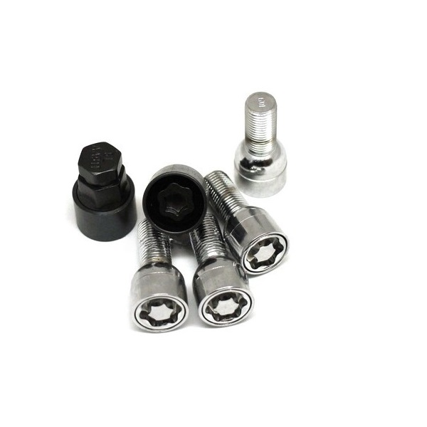 Секретные болты M14x1.5 Сфера L-28мм Хром, Ключ 17-19, Арт. 684110EM-2key