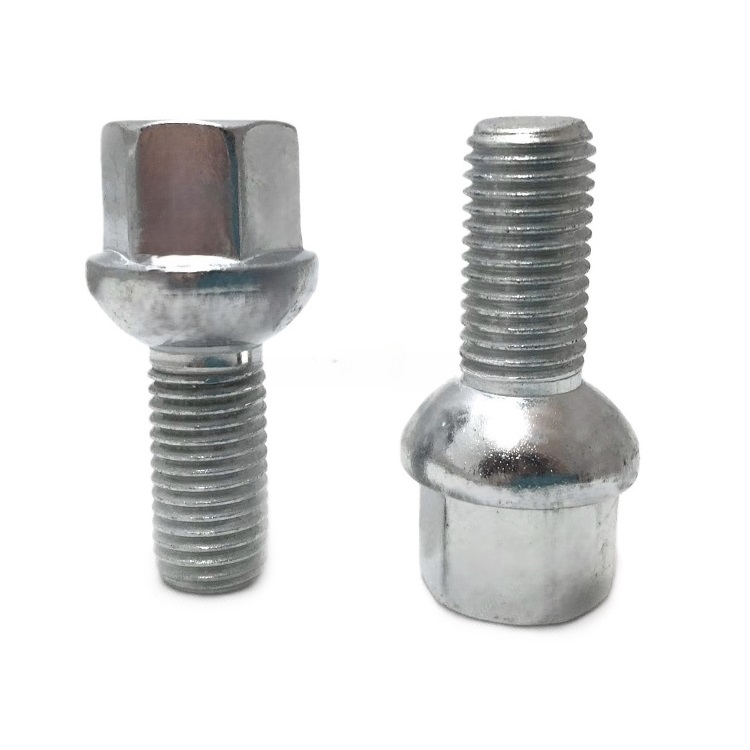 Болт колёсный M14x1.25 Сфера L-28мм Хром, Ключ 17, Арт. S17F28