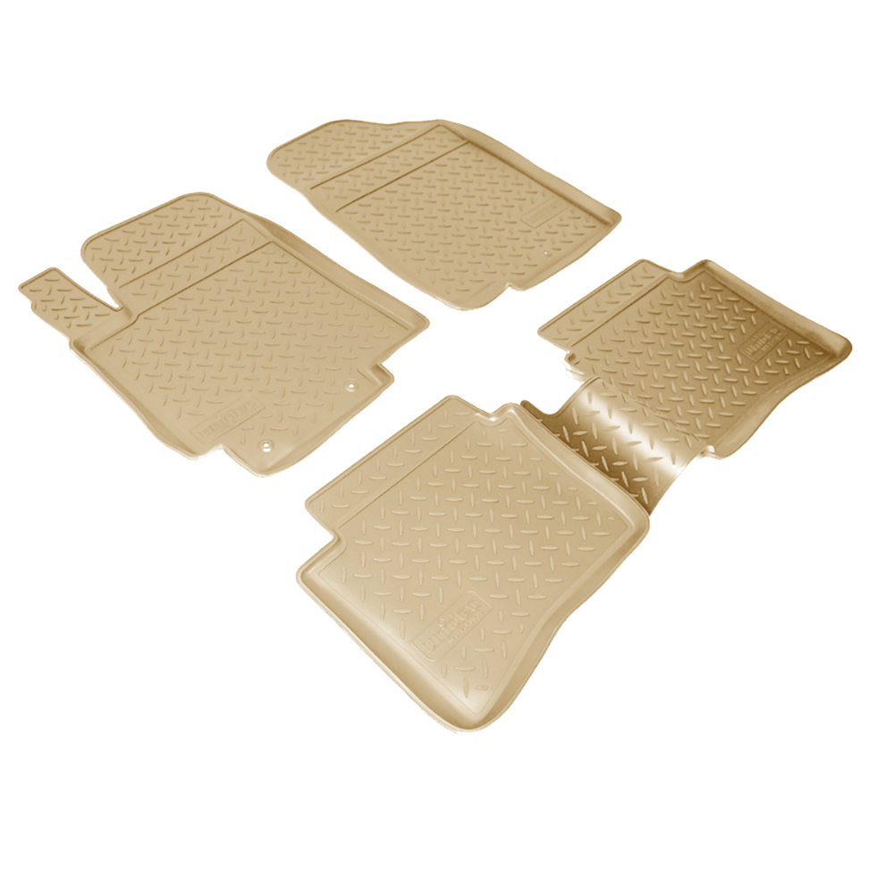 Коврики в салон Hyundai Solaris 2010-2014 Седан, полиуретан Norplast, Бежевый, Арт. NPL-Po-31-35-B