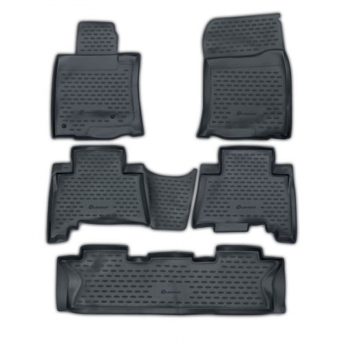 Коврики в салон Toyota Land Cruiser Prado (J150) 2009-2013 5 дв., полиуретан Element, Серый, 7 мест, 5 шт. Арт. NLC4827211K