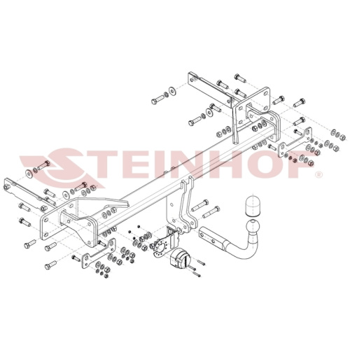 Фаркоп Mercedes S (W222) 2013-2017 в т.ч. для а/м с версией AMG Steinhof Арт. M158