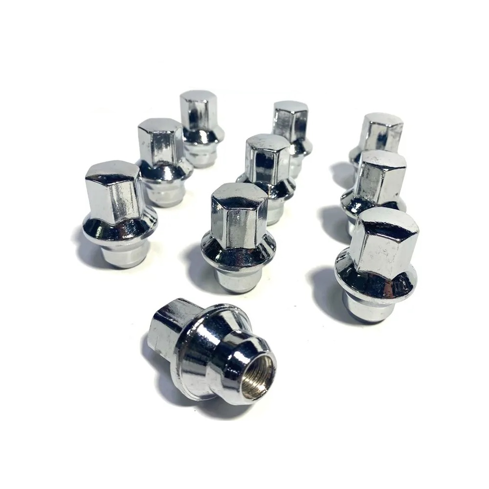 Гайка колеса M12x1.5 Конус с носиком h-43.5мм закрытая, Хром, Ключ 19, Арт. DTO-CRA 12х1,5 