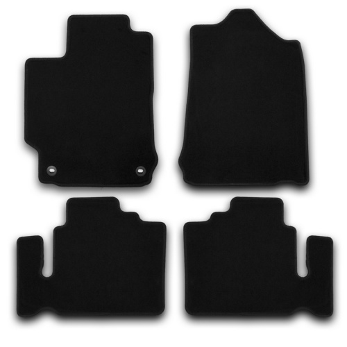 Коврики в салон Toyota Camry (XV50) 2011-2014, ткань Klever эконом, Черный, Арт. KVR01485601200K