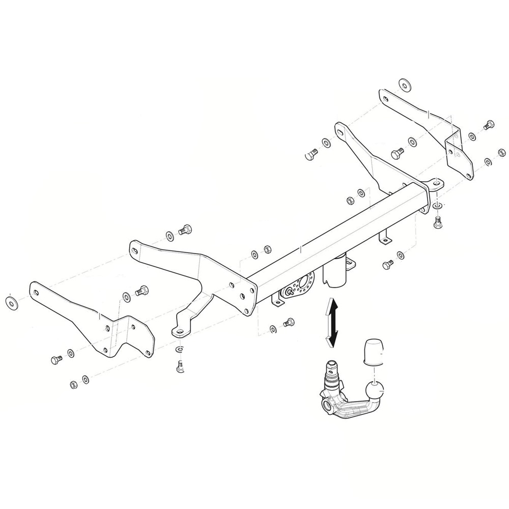 Фаркоп Chevrolet Captiva I 2006-2011 WESTFALIA Арт. 342217600001