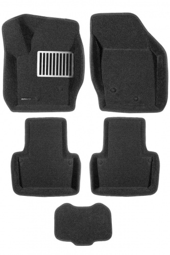 Коврики в салон Volvo XC90  2002-2006, 3D ткань Euromat LUX, Черный, Арт. EM3D005508