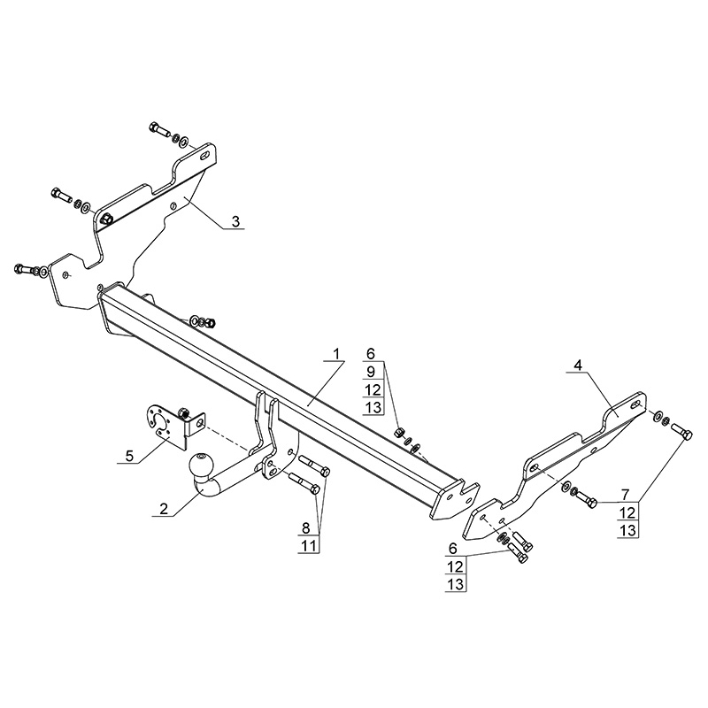 Фаркоп Mazda CX-5 (KE) 2011-2015 AVTOS Арт. MZ 01B