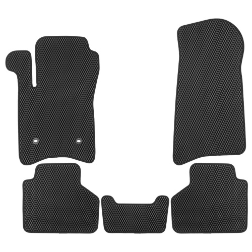 Коврики в салон Chevrolet Niva 2002-2009, EVA Klever с черным кантом, Черный, Арт. EVA.B.0505200622110K