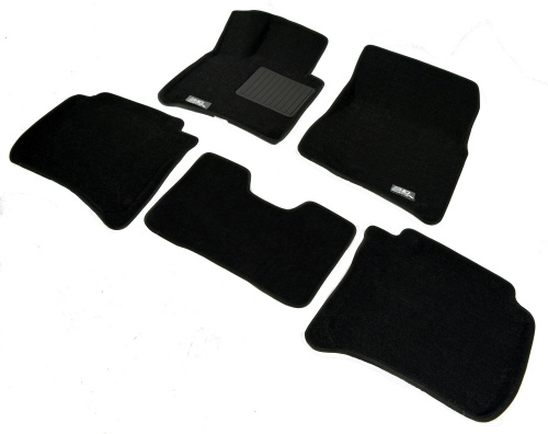 Коврики в салон Volkswagen Touareg  2010-2014, 3D ткань Sotra Lux, Черный, Арт. ST 74-00560