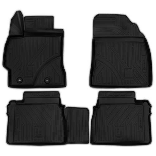 Коврики в салон Toyota Corolla (E160/E170) 2015-2019 FL Седан, полиуретан 3D Element, Черный, Арт. CARTYT00023K