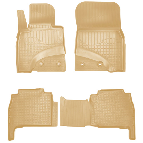Коврики в салон Toyota Land Cruiser 200 2007-2012, полиуретан Norplast, Бежевый, Арт. NPA11-C47-500-B