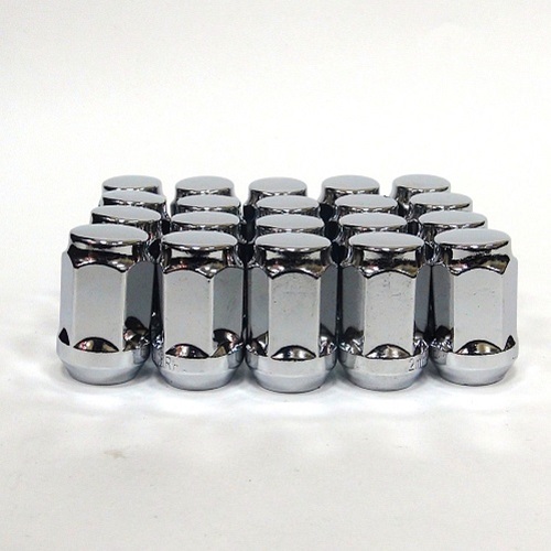 Комплект гаек M14x1.5 Конус h-35мм закрытая, Хром, Ключ 19, Арт. KK801448HT/Cr