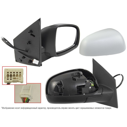 Зеркало боковое  Nissan Note (E11) 2005-2008 Обогрев/Скл-ние/7конт, справа (R) Арт. STDTE19401