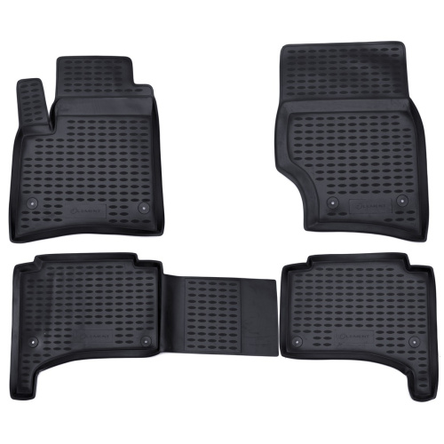 Коврики в салон Volkswagen Touareg  2002-2007, полиуретан Element, Серый, Арт. NLC5101211K