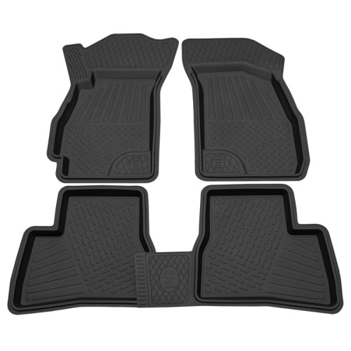 Коврики в салон Hyundai Accent Тагаз 1999-2012 Седан, резина Rezkon, Черный, Арт. 1020010100